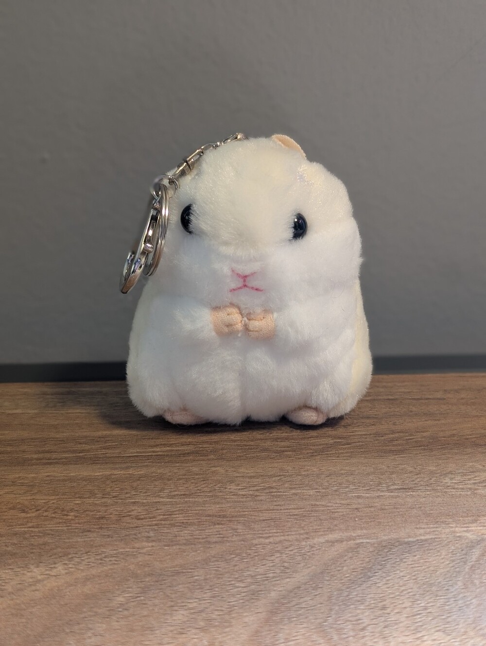 Anedy Kawaii Plush Hamster Bag Charm Fluffy Backpack Accessory Purse Keychain